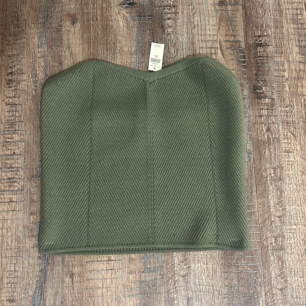 Aerie Olive Green Strapless Top- NWT